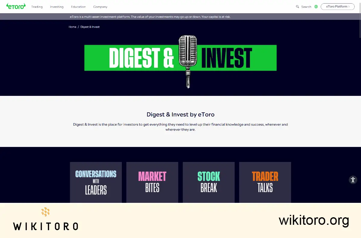 Podcast "Digest & Invest" di eToro